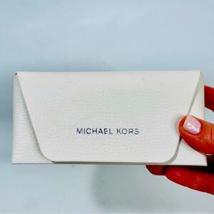 Michael Kors White Leather Sunglasses Case